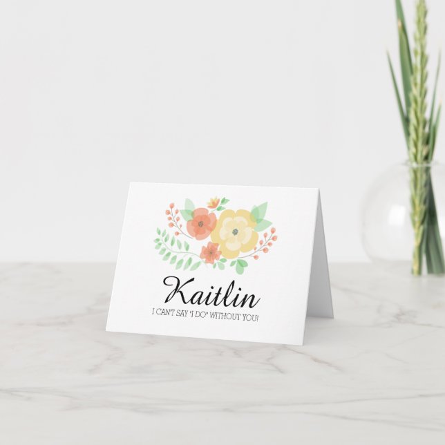 Sheer Summer Flowers | Kommer du att bli min brud? Inbjudan (Framsida)