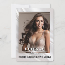 Sheer Sunburst Pageant Autografkort Julkort