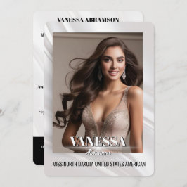 Sheer Sunburst Pageant Autograph Card Julkort