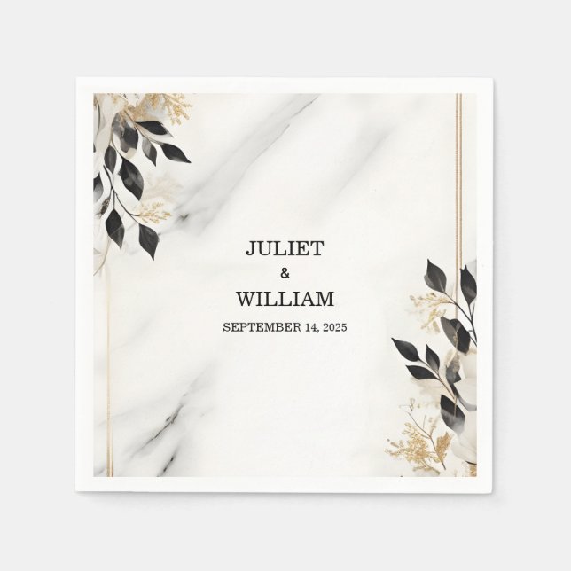 Sheet Natural Work Stacks Stone Marble Bröllop Pappersservett (Framsidan)