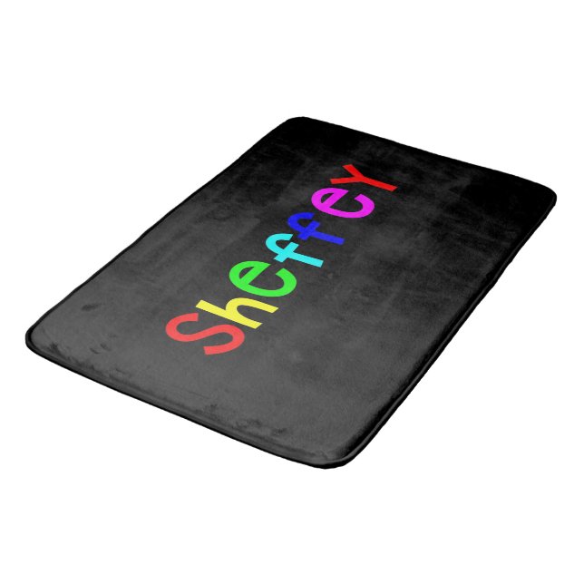 Sheffey Bold Rainbow Typsnitt Badrumsmatta (Vinklad)