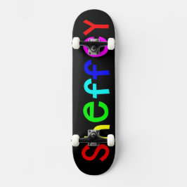 Sheffey Bold Rainbow Typsnitt Skate Board