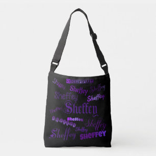 Sheffey Lila Typsnitt Axelväska