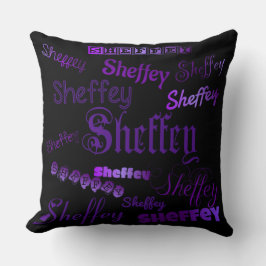 Sheffey Lila Typsnitt Kudde