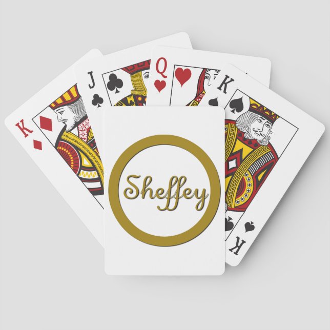 Sheffey Monogram i Guld Casinokort (Baksidan)