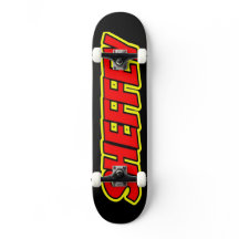 Sheffey Red Tecknad Typsnitt Skate board