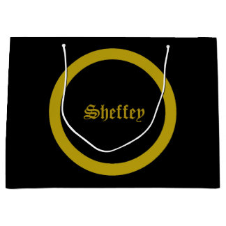 Sheffey Typsnitt - Black and Guld Monogram Large G