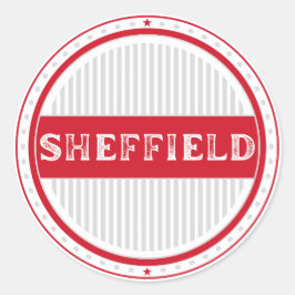 Sheffield City Pride Emblem – engelsk identitet Runt Klistermärke