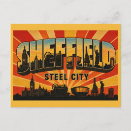 Sheffield England Stålstaden Industriell kulturarv Vykort