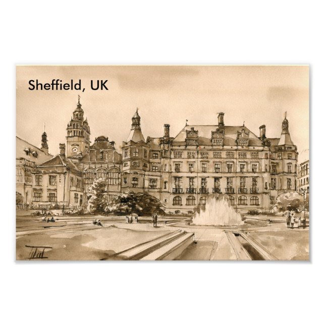 Sheffield, Förenade kungariket Fototryck (Framsidan)