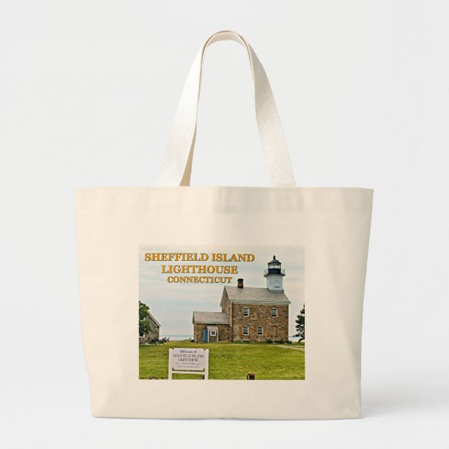 Sheffield Island Lighthouse, Connecticut Jumbo Tygkasse (Framsidan)