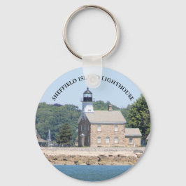 Sheffield Island Lighthouse, Connecticut Keychain Nyckelring