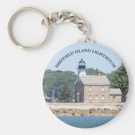 Sheffield Island Lighthouse, Connecticut Keychain Nyckelring