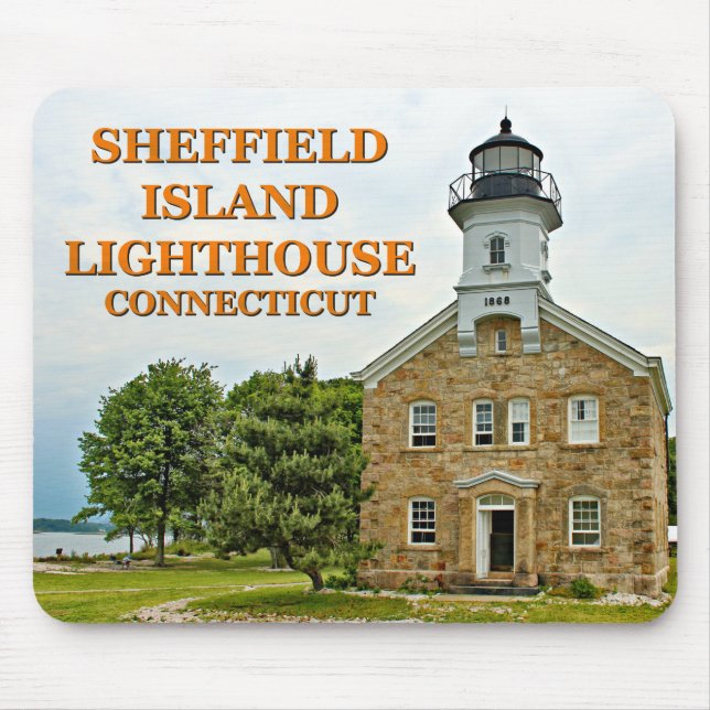 Sheffield Island Lighthouse, Connecticut Musmatta (Framsidan)