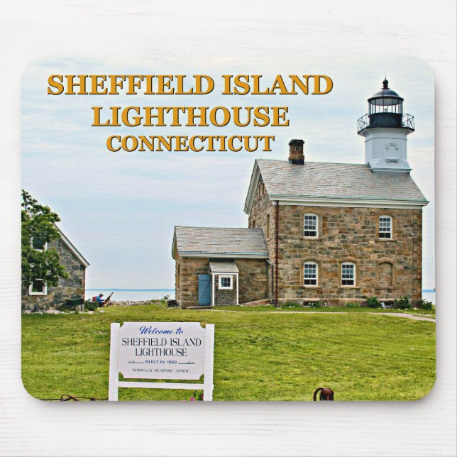 Sheffield Island Lighthouse, Connecticut Musmatta (Framsidan)