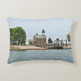 Sheffield Island Lighthouse, CT Accent Pillow Prydnadskudde
