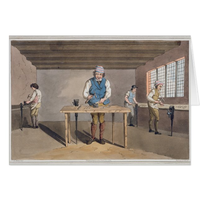 Sheffield knivsmed, från "dräkten av engr hälsningskort (Framsidan Horizontal)