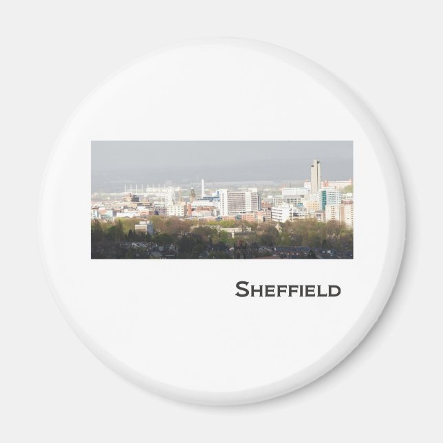 Sheffield liggande bild magnet (Framsidan)