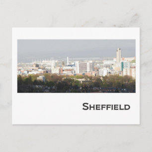Sheffield liggande bild vykort