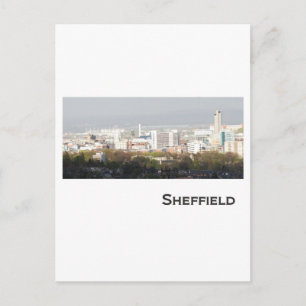 Sheffield liggande bild vykort