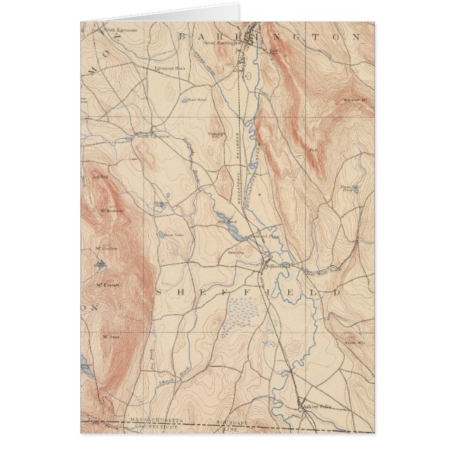 Sheffield, Massachusetts Hälsningskort (Framsidan)