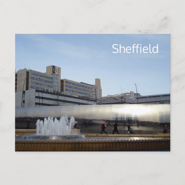 Sheffield Sheaf Square vykort (Framsida)