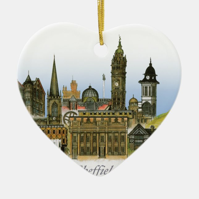 sheffield - södra yorkshire, tony fernandes julgransprydnad keramik (Framsidan)