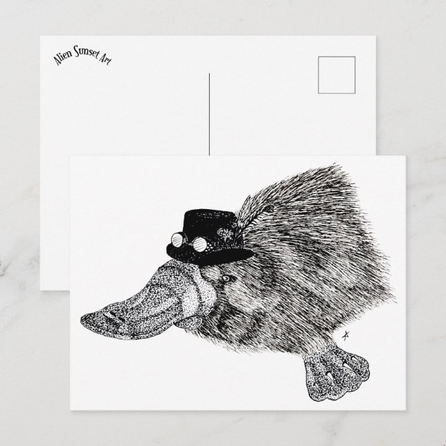 Sheffield, Steampunk Platypus Vykort (Fram/baksida)