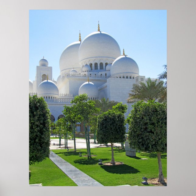 Sheik Zayed Grand Mosque domes 1 Poster (Framsidan)