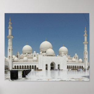 Sheik Zayed Grand Mosque UAE Masjid Abu Dhabi Poster