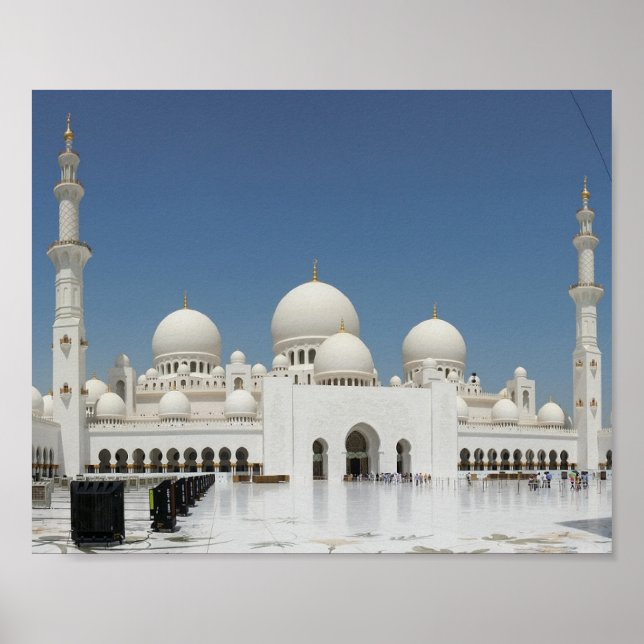 Sheik Zayed Grand Mosque UAE Masjid Abu Dhabi Poster (Framsidan)