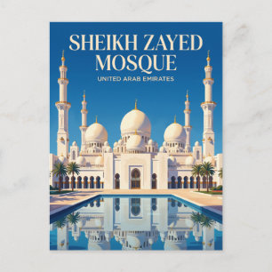 Sheikh Zayed Grand Mosque Förenade Arabemiraten Vykort
