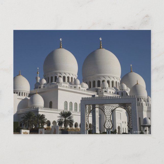 Sheikh Zayed Grand Mosque i Abu Dhabi Vykort (Framsida)