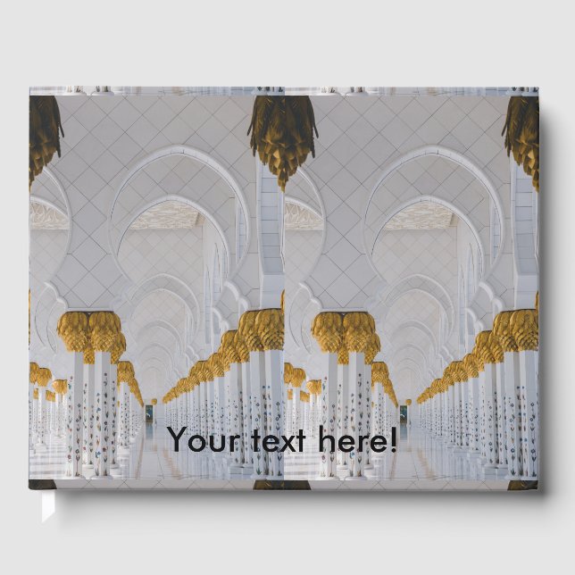 Sheikh Zayed Grand Mosque-kolonner,Abu Dhabi Gästböcker (Framsida)