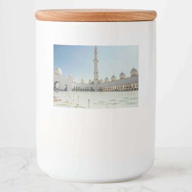 Sheikh Zayed Tusen dollar Moské, Abu Dhabi Mat Etiketter (Framsida)