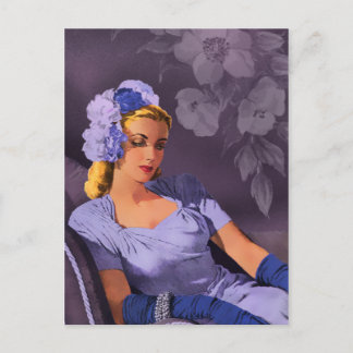 Sheila - 1940-talets kvällsdag i Lavender och Mauv Vykort