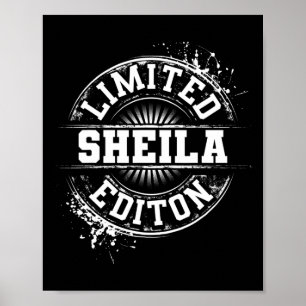 Sheila Limited Edition Rolig Personlig Namnpresent Poster