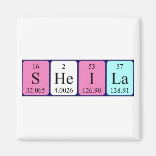 Sheila Periila bord namn magnet