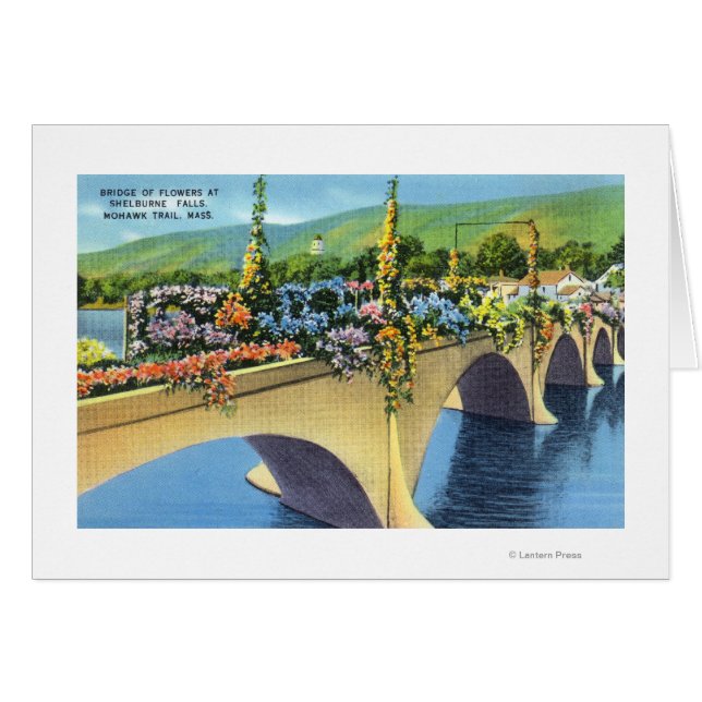 Shelburne Falls Bridge of Flowers Hälsningskort (Framsidan Horizontal)