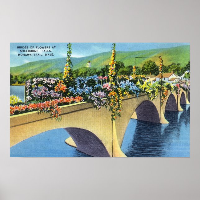 Shelburne Falls Bridge of Flowers Poster (Framsidan)