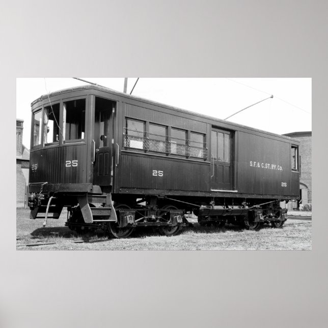 Shelburne Falls & Colrain Street Railway car #25 Poster (Framsidan)