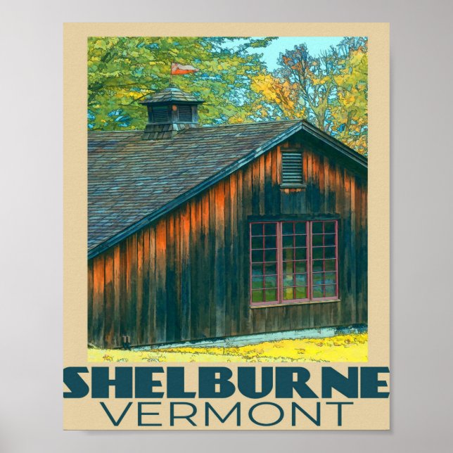 Shelburne Vermont Travel Poster (Framsidan)