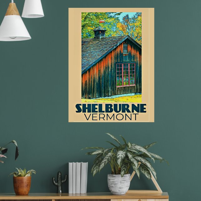 Shelburne, Vermont vintage resor poster (Vardagsrum 1)