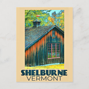 Shelburne, Vermont vintage resor poster Vykort