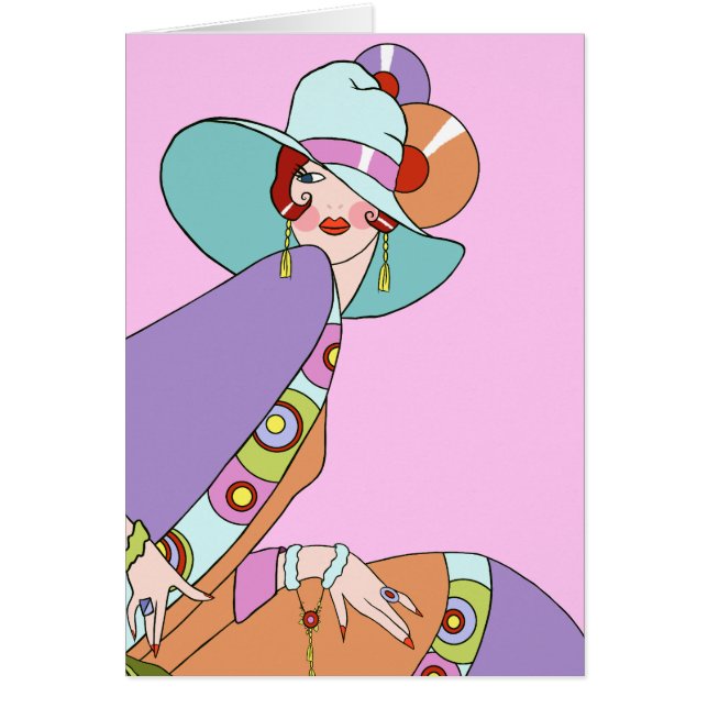 Shelby 20-taldam i lila och lavendel OBS kort (Framsidan)