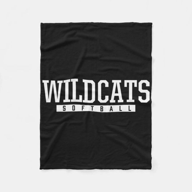 Shelby County Wildcats Softboll Högstadiet  Fleecefilt (Framsidan)
