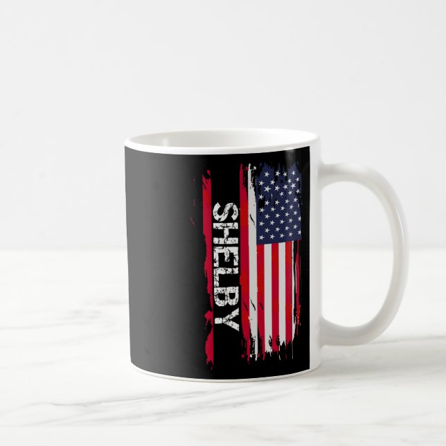 Shelby Flag Amerika  Kaffemugg (Höger)