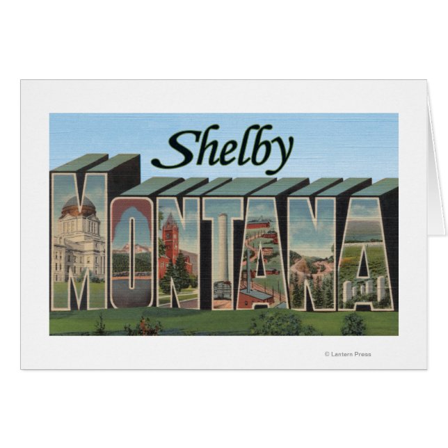 Shelby, Montana Hälsningskort (Framsidan Horizontal)