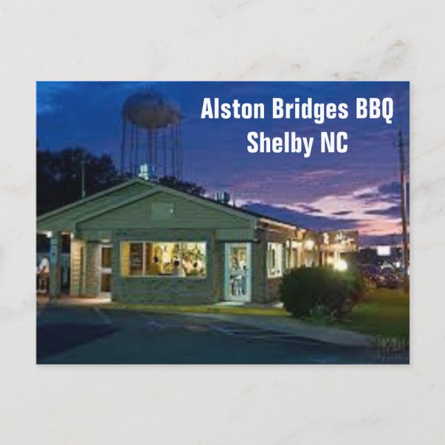Shelby NC North Carolina Postcard Alston Bridges Vykort (Framsida)