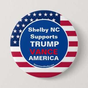 Shelby NC stöder TRUMP VANCE AMERICA Knapp
